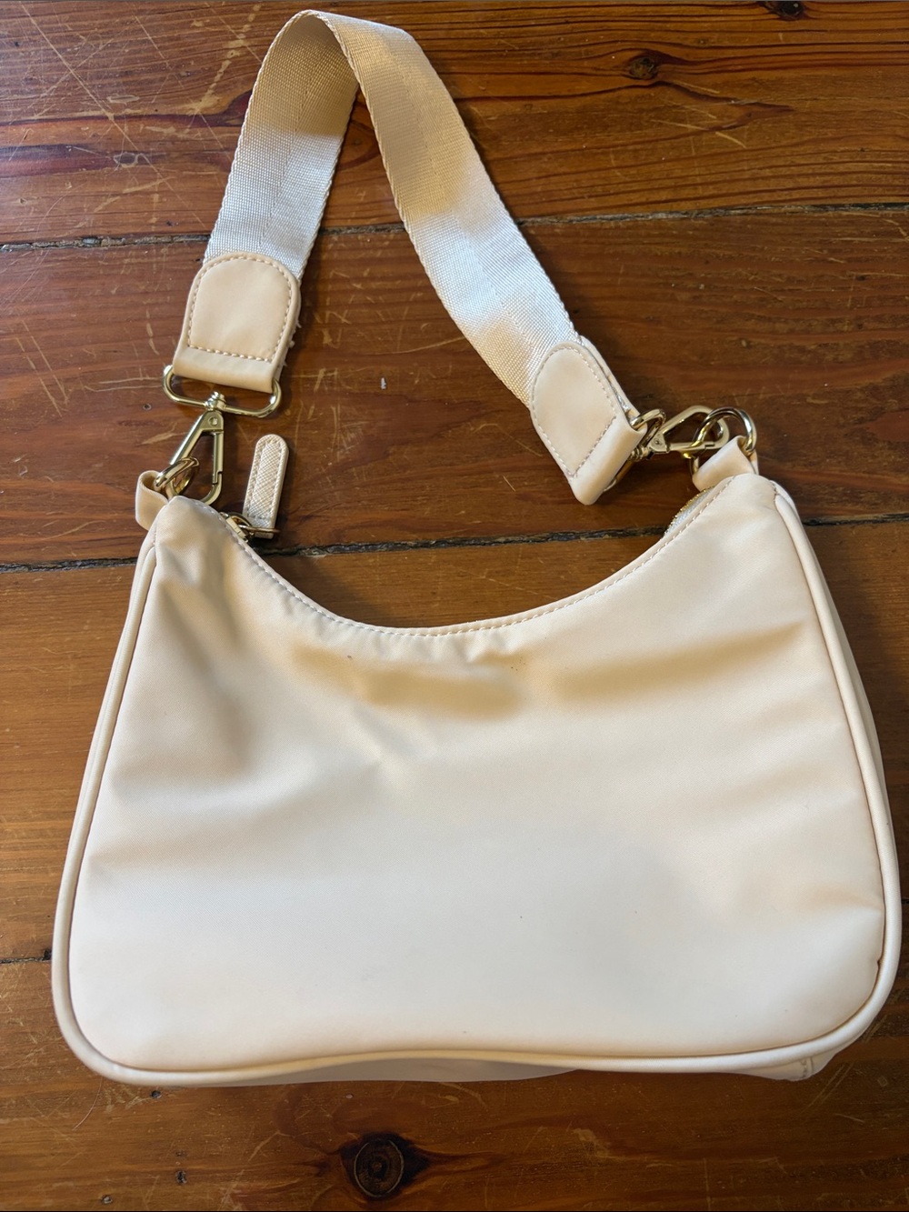 Stoney Clover Cream Shoulder Bag with 2 Wide Straps (1 short and 1 long) - Picture 2 of 5